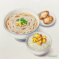 【から揚げ2個付】ぶっかけうどん＆ミニハイカラ丼セット