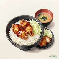 甘とろから揚げ丼から揚げ・味噌汁セット