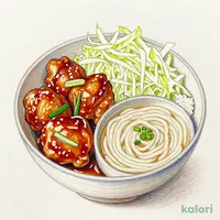 甘とろから揚げ丼＆うどんセット