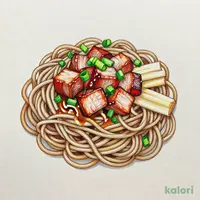 炙り角切り肉しょうゆ油そば