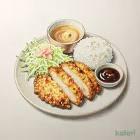 Domestic Chicken Tender Miso Katsu Set Meal