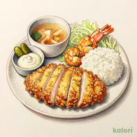 熟成ヒレと大海老フライ定食