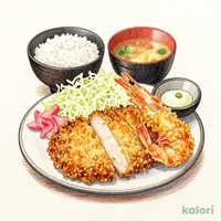 Aged Pork Loin and Large Fried Shrimp Set Meal