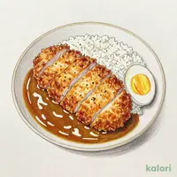 熟成ロースかつカレー温玉セット