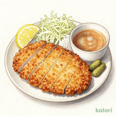 三元豚わらじかつ定食