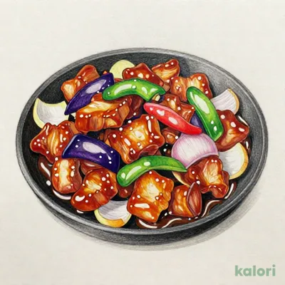 彩り野菜の酢豚定食（単品）