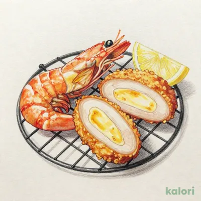 海老＆ヒレとチーズチキンかつ定食(単品)