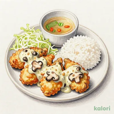 ランチ きのこクリームかきフライ定食