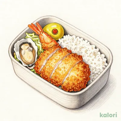 テイクアウト かき&海老・ヒレかつ弁当