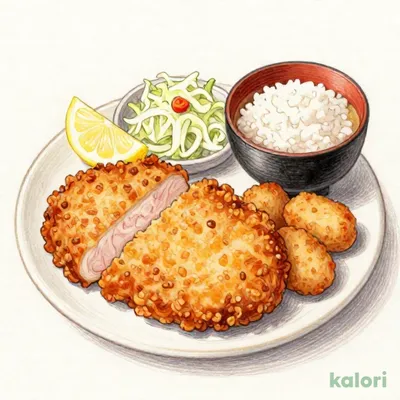 ランチ かき＆Wヒレかつ定食