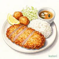 ランチ かき&ヒレかつ定食