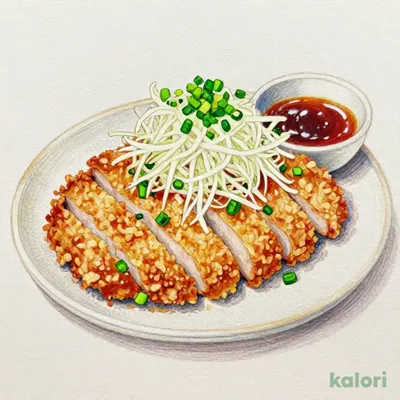 Pork Cutlet with Green Onion and Grated Radish