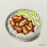 Half Ginger Pork Rice Bowl
