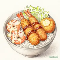 海老トリプル丼
