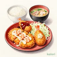 海老トリプル定食