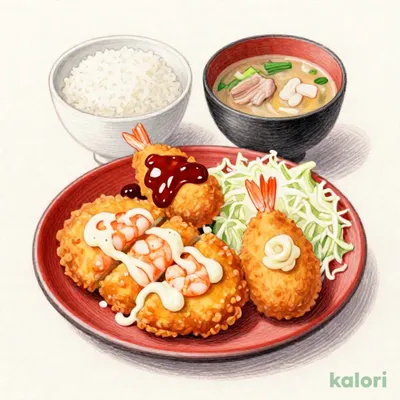 海老トリプル定食
