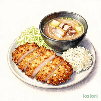 とん汁定食(ロースカツ)