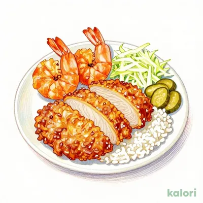 Shrimp and Pork Fillet Cutlet Bento