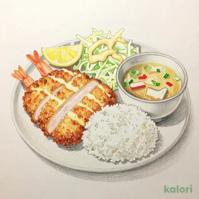 海老ロースカツ定食