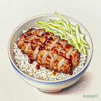 豚丼とロースカツの合い盛り丼弁当