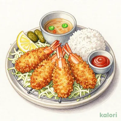 海老フライ盛り定食（4本）
