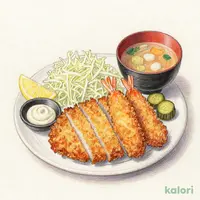 海老ロースかつ定食