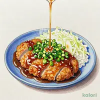 新名物！胡麻油香る！ねぎまみれ味噌かつ定食（120g）