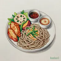 Soba and Vegetable Salad Set (Cold)