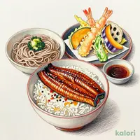 天ぷら盛り合わせとうな重セット