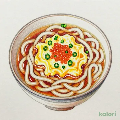 Udon Noodles with Spicy Cod Roe and Egg Sauce