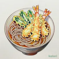 海老の上天ぷらそば