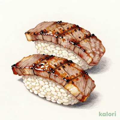 大とろカルビ炙り寿司