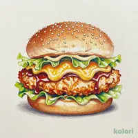 柑橘 鶏竜田バーガー