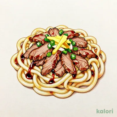 Wagyu Beef Udon Noodles with Raw Soy Sauce
