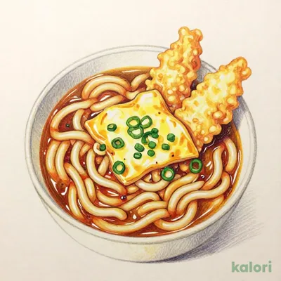 チーズもち天カレーうどん