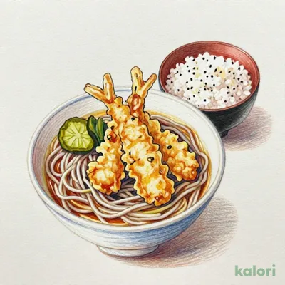 とり天そば定食