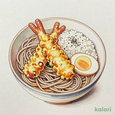 冷しちくわ天温玉そば定食