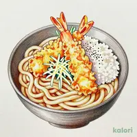 冷し大海老天おろしうどん定食