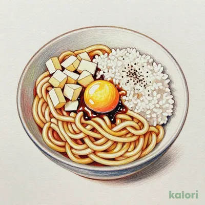 冷し月見とろろうどん定食