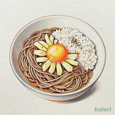 冷し月見とろろそば定食