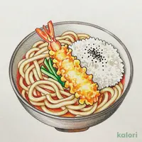 大海老天ぷらうどん(上)定食