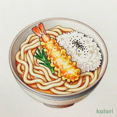 大海老天ぷらうどん(並)定食