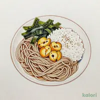 紀州の梅とわかめの昆布そば定食