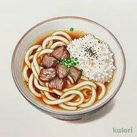 黒毛和牛の生醤油うどん定食