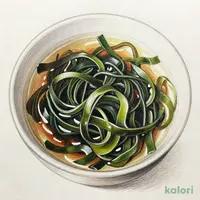 天然わかめと海藻のスープ