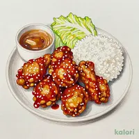 韓国風辛辛揚げ定食