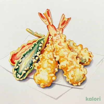 大海老と野菜の天麩羅盛り合わせ