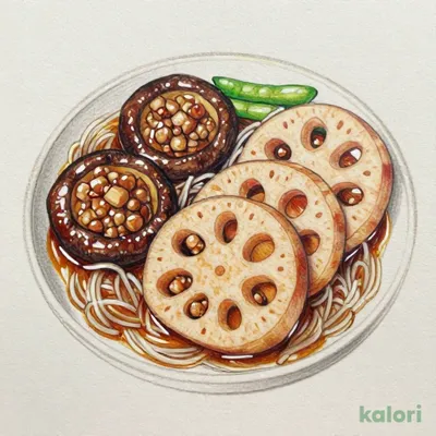 椎茸と蓮根の肉詰め煮