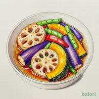 五色野菜の揚げ浸し