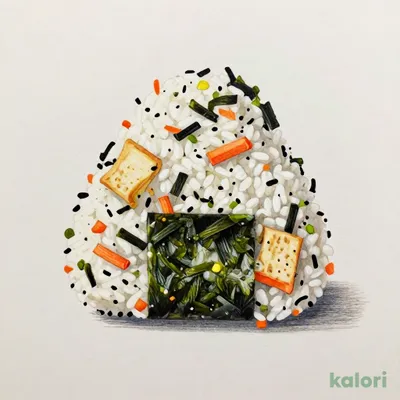 おにぎり　具だくさんひじきごはん